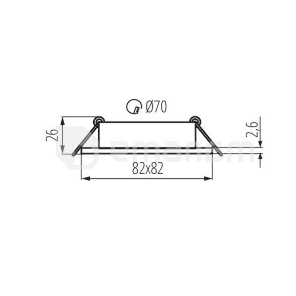 სანათი წერტილოვანი Kanlux DALLA CT-DTL50-B 22433 Gx5.3 1x MAX 50W