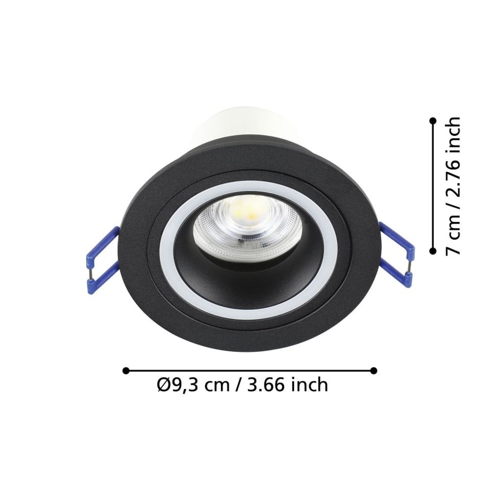 შეკიდული ჭერის სანათი Eglo 900764 CAROSSO RGB შავი