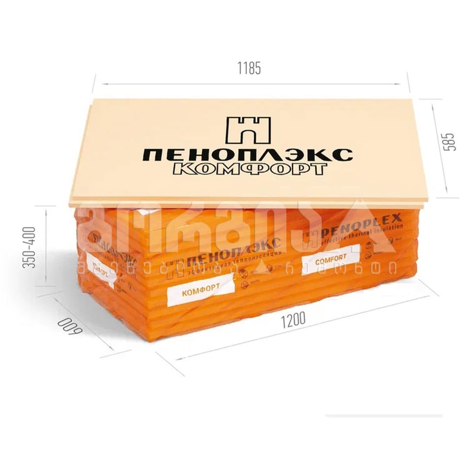 თბოსაიზოლაციო ფილა 20x585x1185 მმ -13,86 მ2 PENOPLEX COMFORT