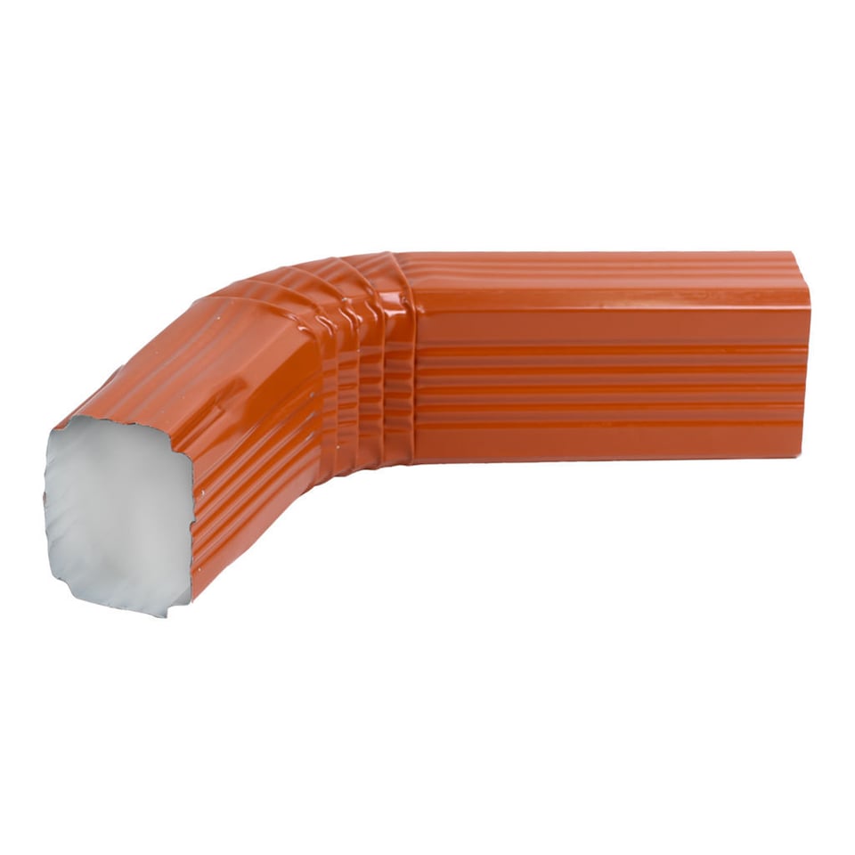 ოთხკუთხა წყალსაწრეტი მილის მუხლი 0.50x350 RAL 8004 (500 მმ.)