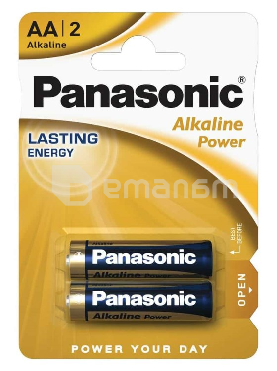 ელემენტი ალკალინური Panasonic Alkaline Power LR6 AA 2 2ც.