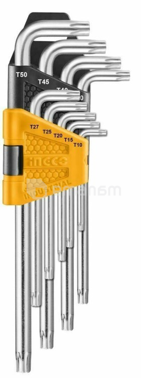 ექვსწახნაგა სახრახნისი Ingco HHK13091 Torx 9 ც.