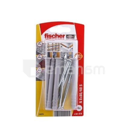 დუბელ ლურსმანი Fischer Duopower 8x80/40S 4 ც 14929