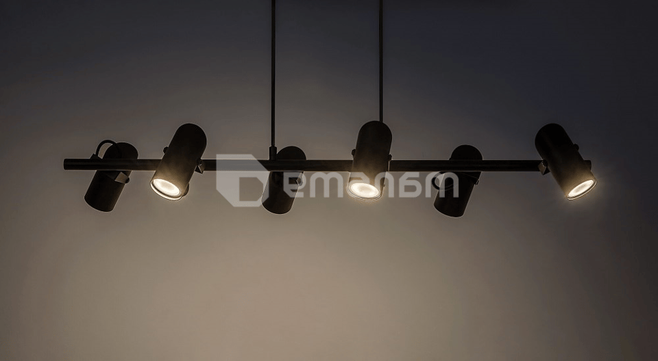 საკიდი Rabalux Maximilian 6 GU10 h1500 L870 შავი