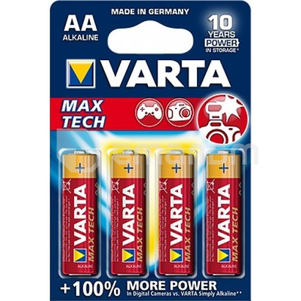 ელემენტი VARTA Alkaline Max Tech AA 1.5 V 4 ც