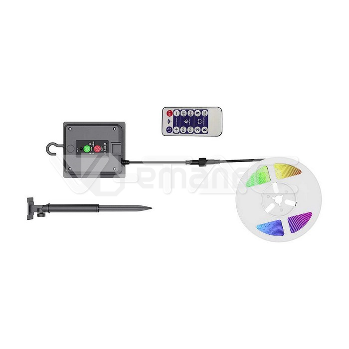 ლენტი მზის პანელი LED V-TAC 60 1.2W RGB 2835 IP67 23046