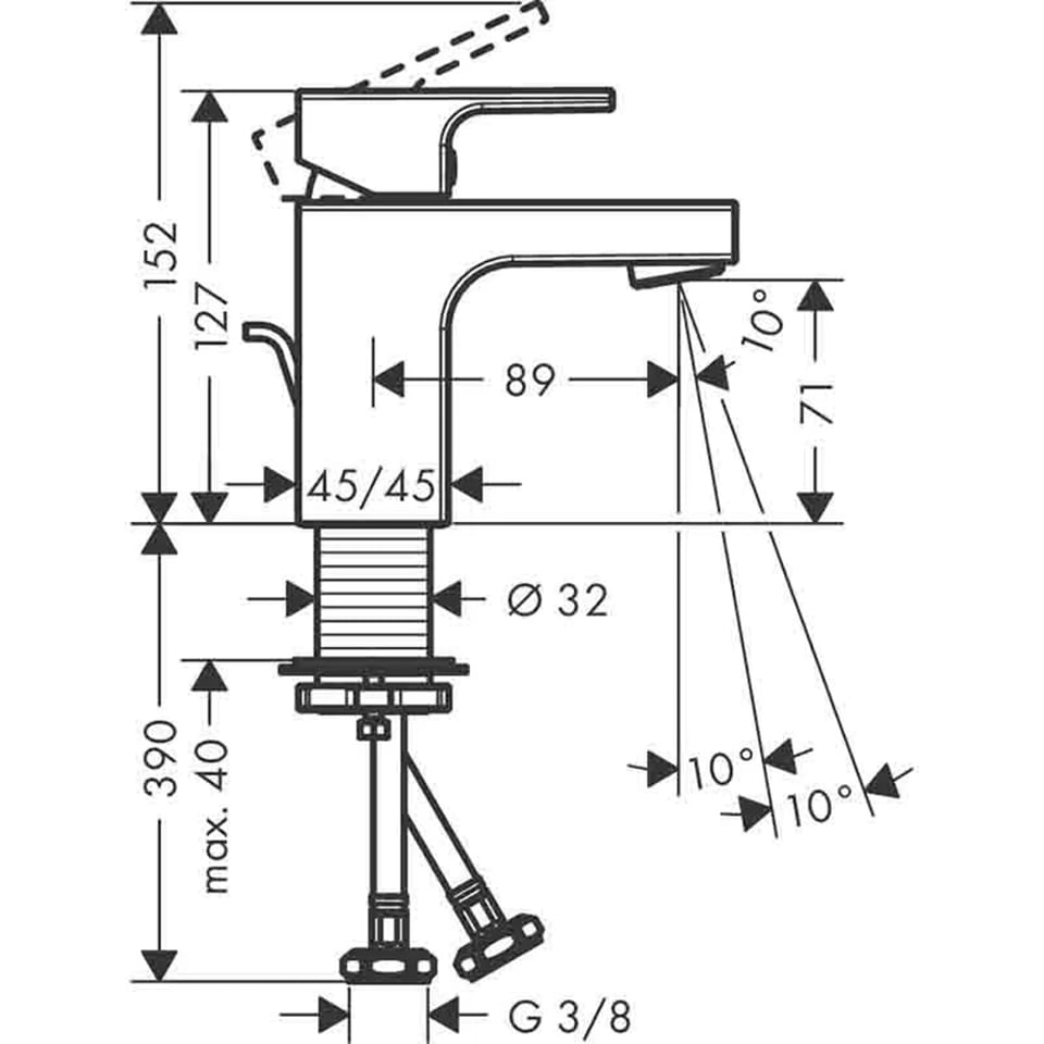 ხელსაბნის შემრევი Hansgrohe 71560670