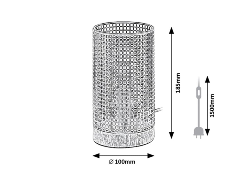 მაგიდის სანათი Rabalux 3180 Boogie 1 E14 25w შავი