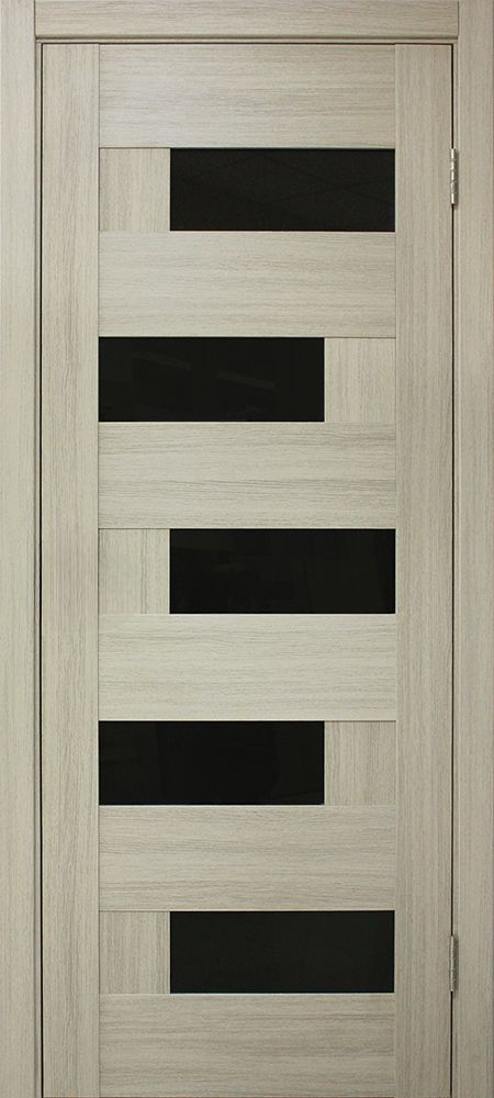 კარის ბლოკი Omic Domino PVC თეთრი მუხა შუშა შავი 34x700x2150 მმ