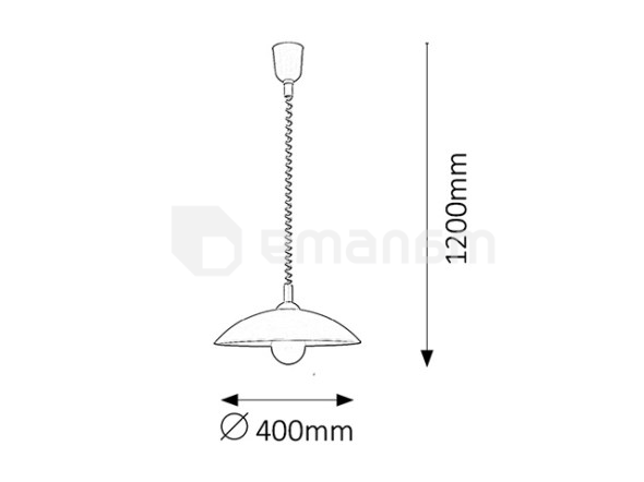 საკიდი Rabalux Round 4780 E27 1x MAX 60W