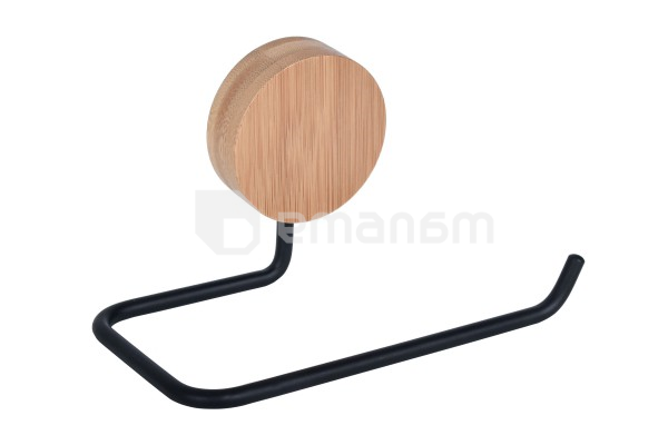 ტუალეტის ქაღალდის საკიდი თვითწებვადი Bisk Plain black bamb