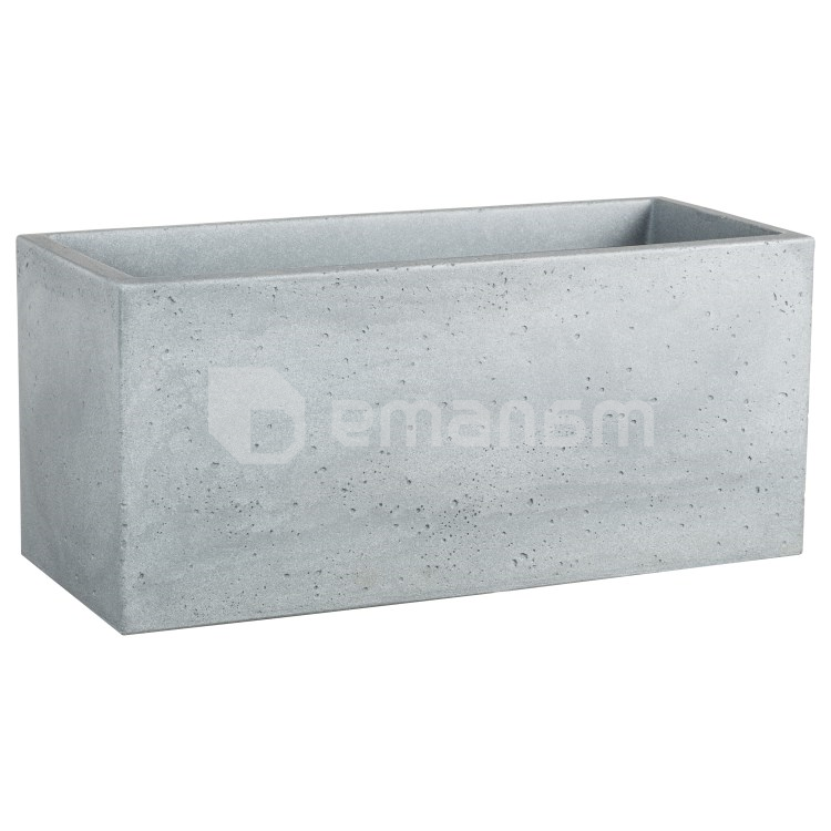 ქოთანი პლასტმასის Scheurich  STONY C-CUBE LONG  GREY 60/240