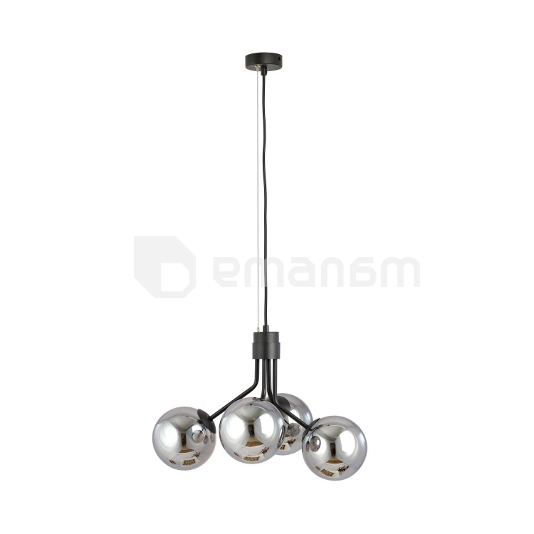 ჭაღი EMIBIG NOVA 4 E14 4x MAX 40W შავი გრაფიტი