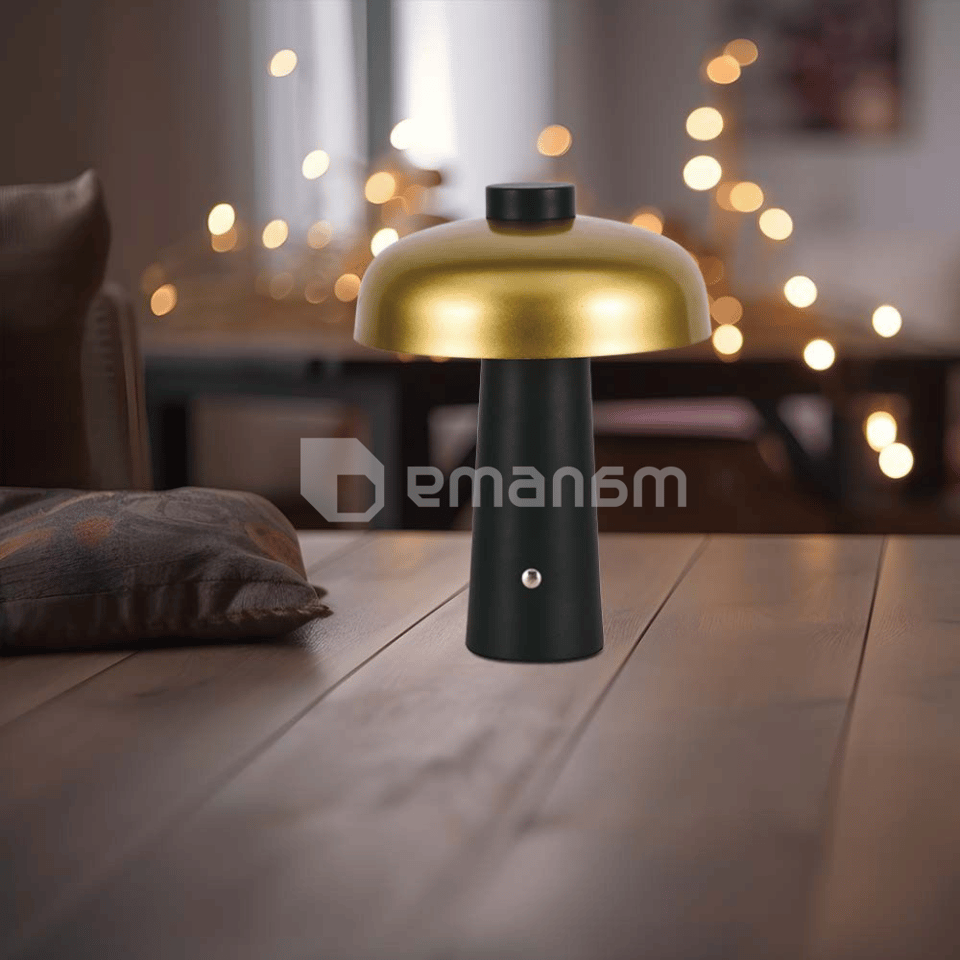 მაგიდის სანათი V-TAC LED 3W 3000К 200Lm შავი ოქროსფერი 7946