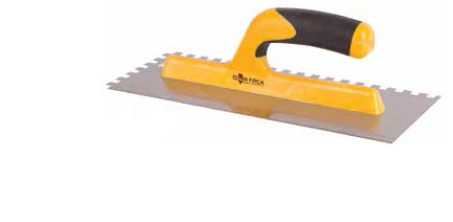 შპატელი ოთხკუთხა კიდეებით - პლასმასის ტარით