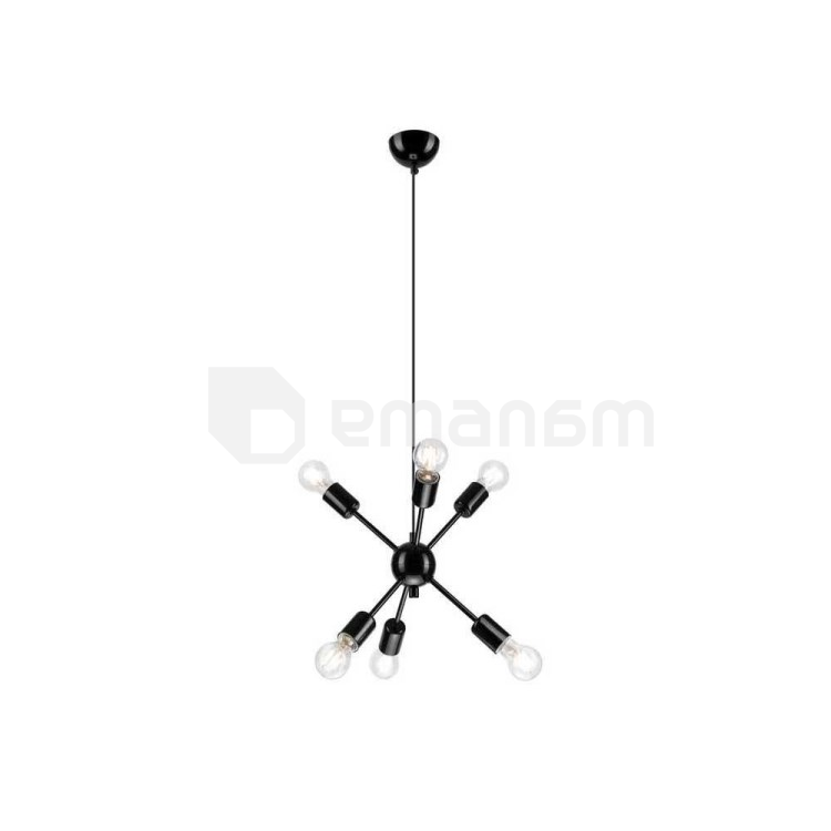ჭაღი Lamkur RUBY LM 6.121 Black 6xE27 60W