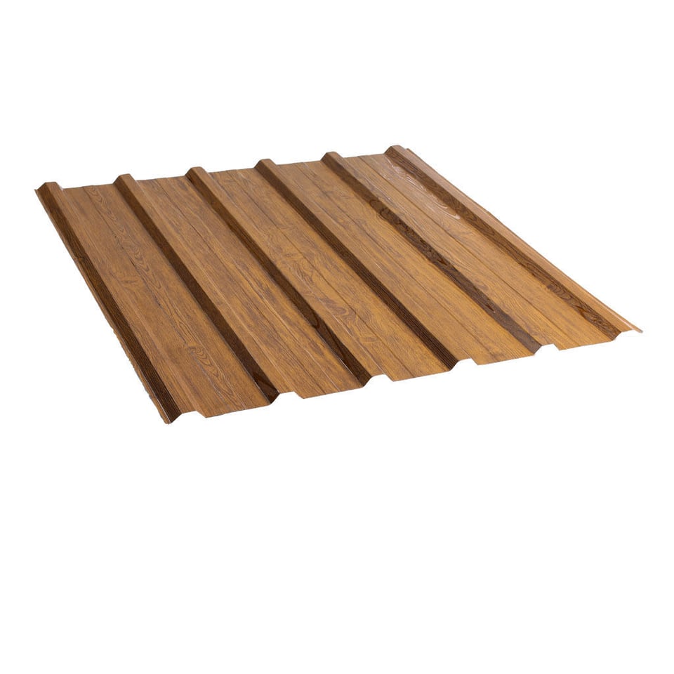 პროფილირებული ფერადი თუნუქის სახურავი 0.5X1150 ხაოიანი WOOD NOVA