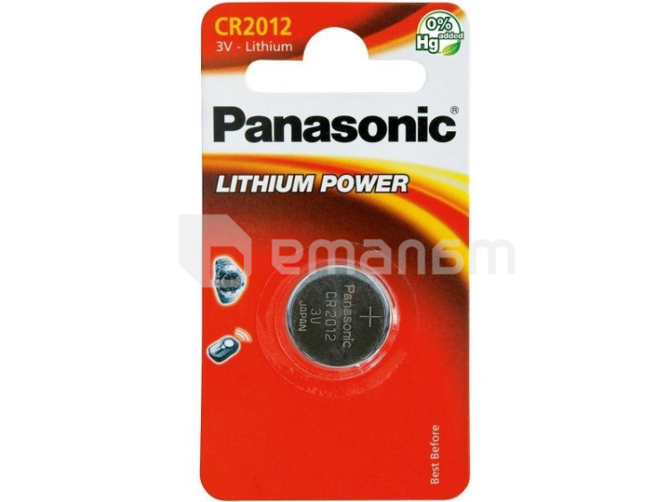 ლითუმის ელემენტი Panasonic CR2012