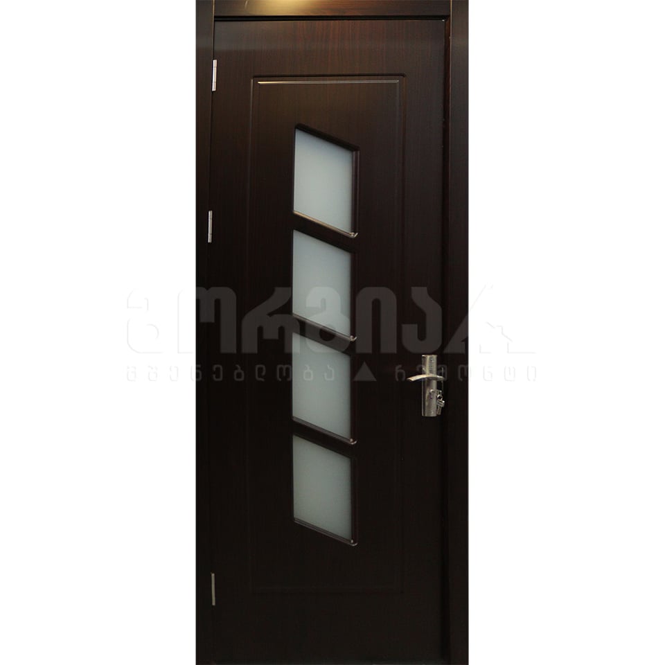 კარი მდფ MQ141 Black walnut 7-5 2200x820x100 (მინით)