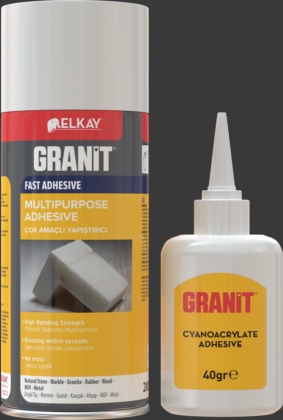  (დიდი) სუპერ წებო FA40K  Granit Fast Adhesive