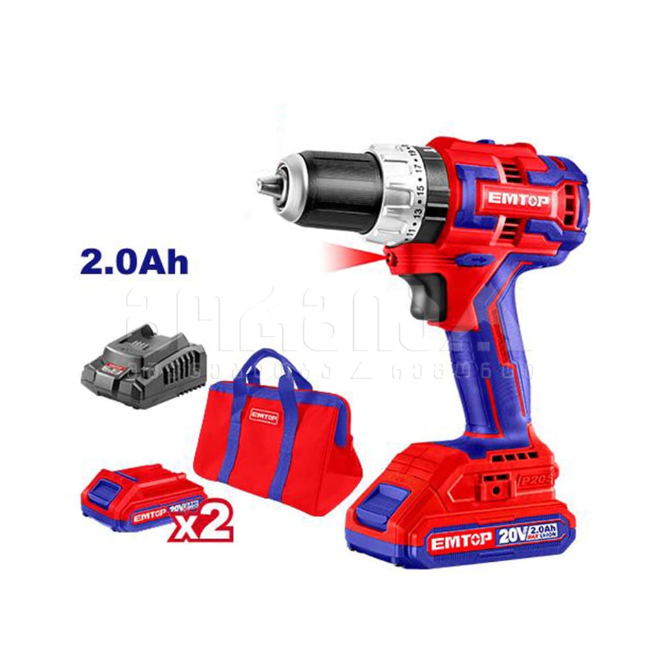 ხრახნდამჭერი Li-Ion დარტყმ. 20ვ, 2სიჩ. (უნახშირო) ECIDL20812