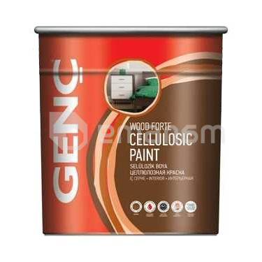 ნიტროსაღებავი Genc Wood Forte Cellulosic Paint პრიალა თეთრი 750 მლ
