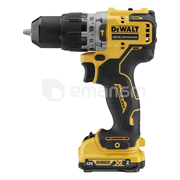სჭვალსახრახნი აკუმულატორის უნახშირო DeWalt DCD706D2-QW 12V