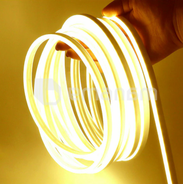 ლედ განათება ACK ნეონის დრეკადი თეთრი 120LED 1M 7.5W 220V 3000K IP65 9X16MM