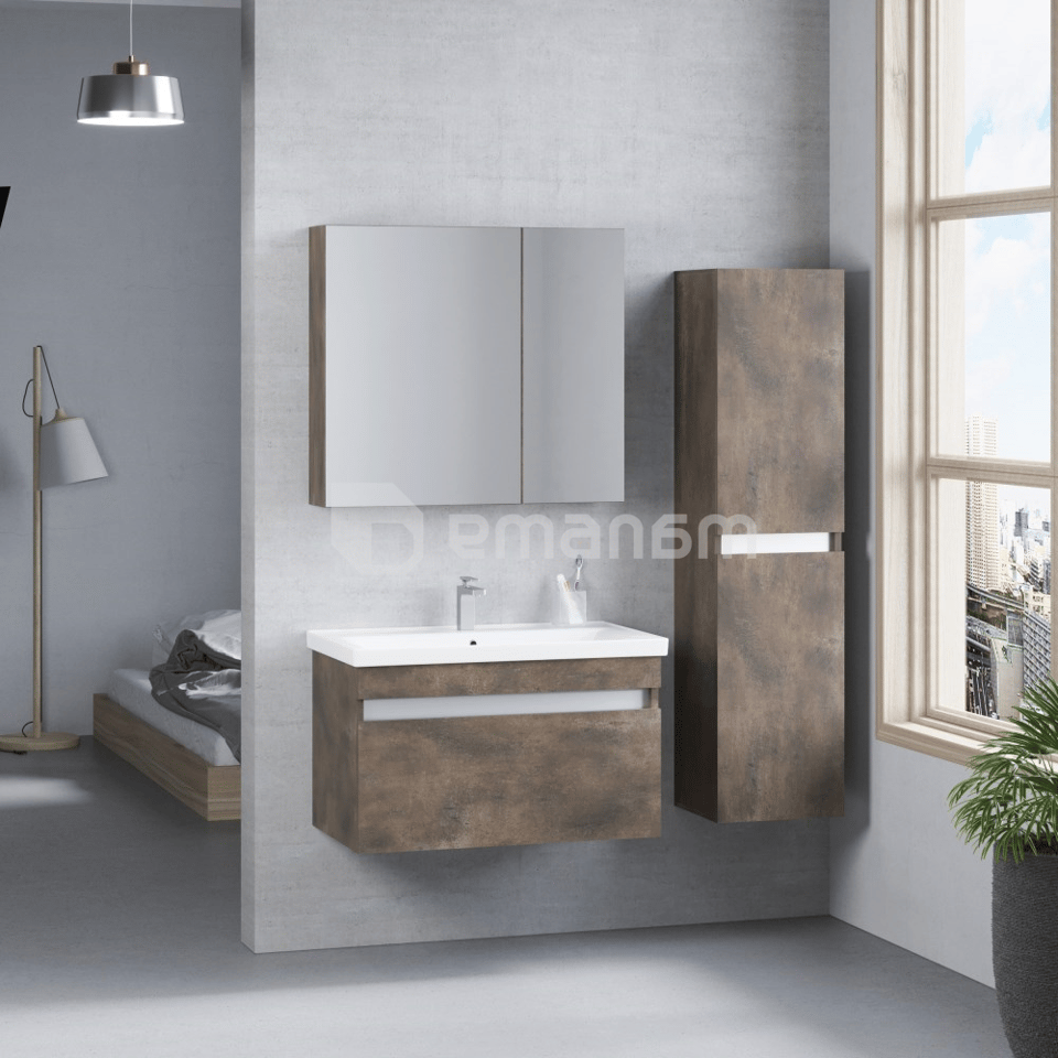 კარადა სარკით Denko More 80 Patara Bronze
