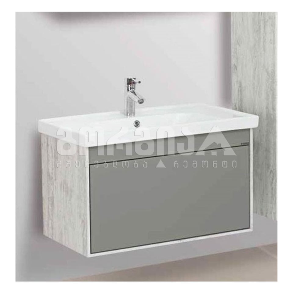 აბაზანის ავეჯის ქვედა ნაწილი დაძველებული თეთრი ROSA 80 სმ