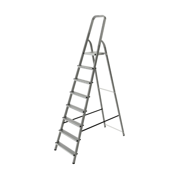 მეტალის კიბე 8 საფეხურით