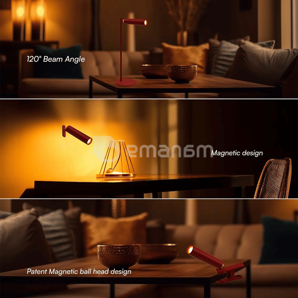 მაგიდის მაგნიტური სანათი V-TAC 3W წითელი ფერი 4000K 300Lm 23043