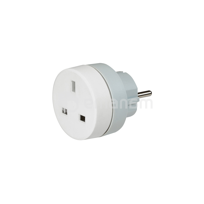 ადაპტორი Legrand ბრიტანული სტანდარტის თეთრი ნაცრისფერი