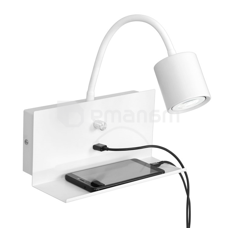 სანათი სპოტი Luminex Demia USB Charger 1428 1xGU10 8W თეთრი