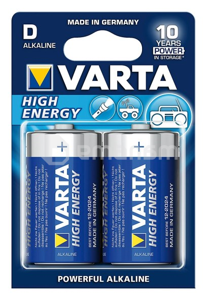 ელემენტი VARTA High Energy D Alkaline 2 ც