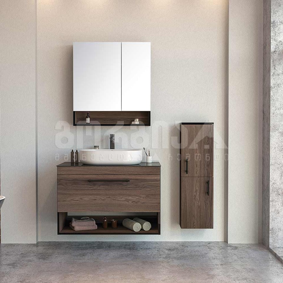 აბაზანის ავეჯის კომპლექტი KNIDOS 90 სმ  NAVARO