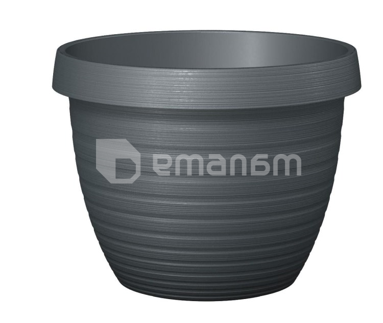 ქოთანი პლასტიკის ეზოს Scheurich Metallic grey