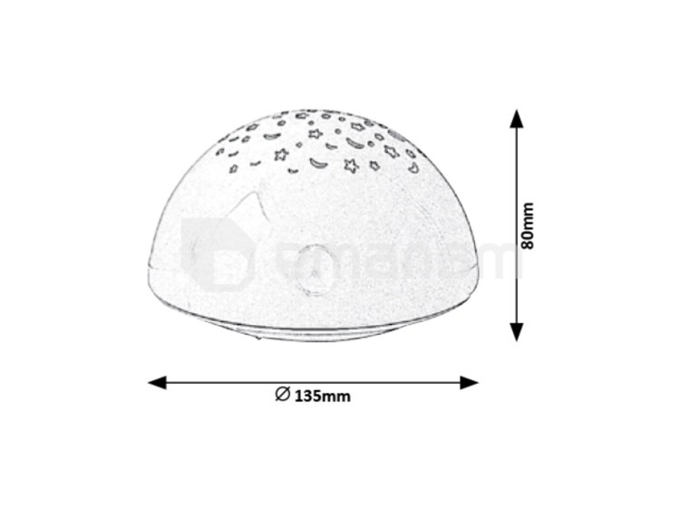 სანათი საბავშვო Rabalux Lina 1470 RGB LED 0.5W