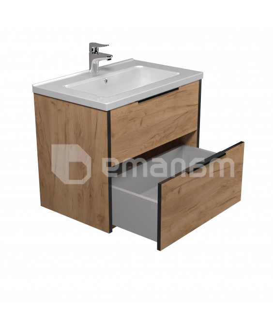 აბაზანის ტუმბო ხელსაბნით LINE Craft 70-А wood Rodeo 70 სმ