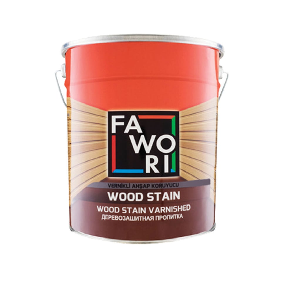 0.75ლ ხის ლაქი მუქი მუხისფერი FAWORI WOOD STAIN KOYU MESE