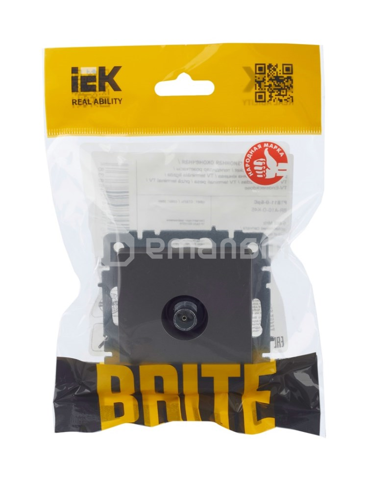 როზეტი IEK TV BRITE RTV11-0-BrS ფოლადი
