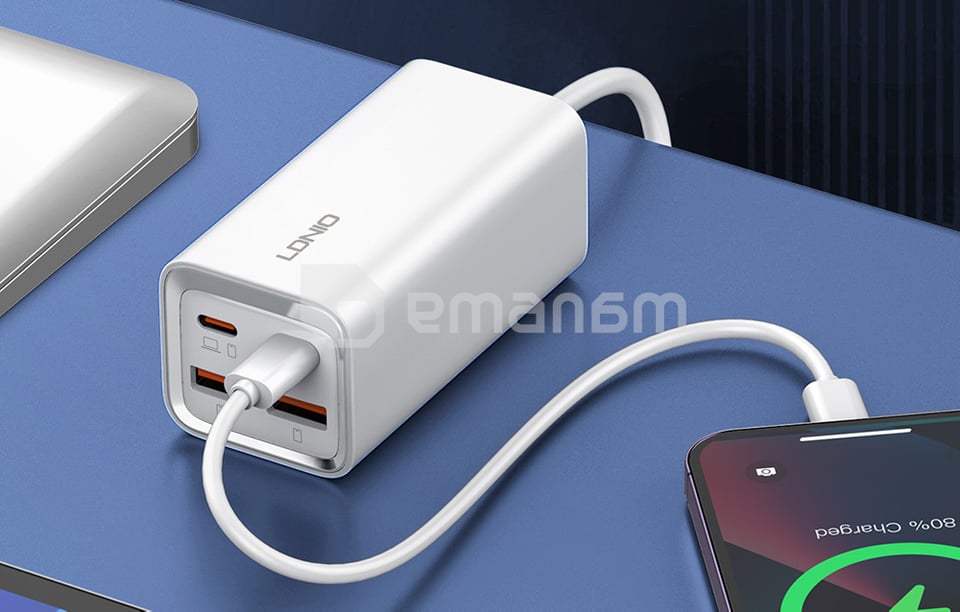 დამტენი LDNIO A4610C 65W 2 USB-A 2 USB-C