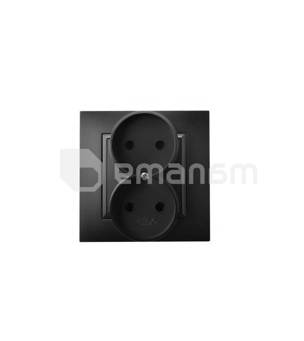 როზეტი OSPEL 2 82x82x45 შავი