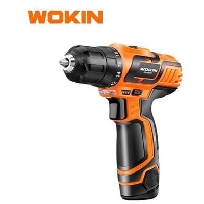 ელექტრო სახრახნისი Wokin 780712, 1400Rpm, Li-ion Cordless Drill, Black/Orange