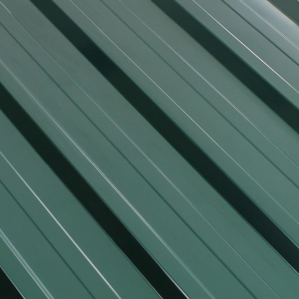 პროფილირებული ფერადი თუნუქის სახურავი 0.45X1140 პრიალა RAL6005 NOVA