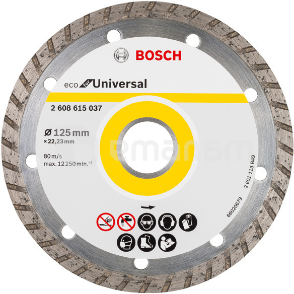 ალმასის დისკი უნივერსალური Bosch Eco for Universal Turbo 125x22.23 მმ