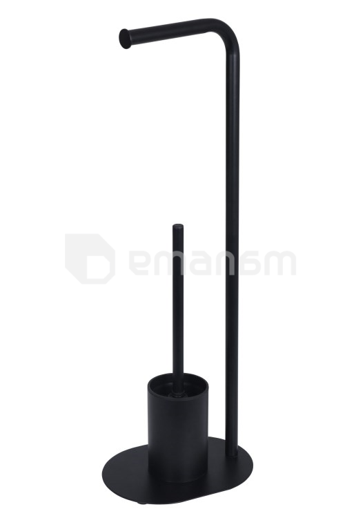 აბაზანის სვეტი ჯაგრისით და ქაღალდის საკიდით Bisk Nero Black