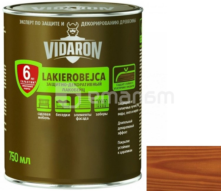 გასაჟღენთი ხის Vidaron Lakobeyc 750 მლ L05 ბუნებრივი ტექი
