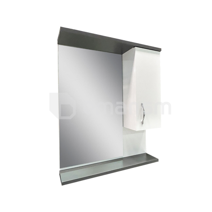 კარადა სარკით Denko Trend 65 White Antracite Grey LED 62x75 სმ