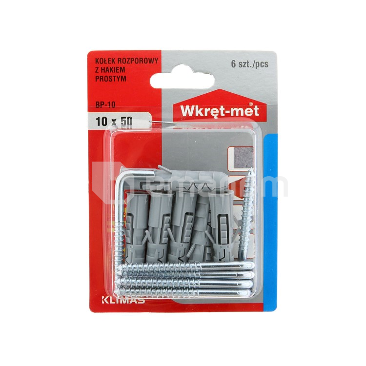 დიუბელი კავით 90° Wkret-met BP-10 10x50/60 მმ 6 ც